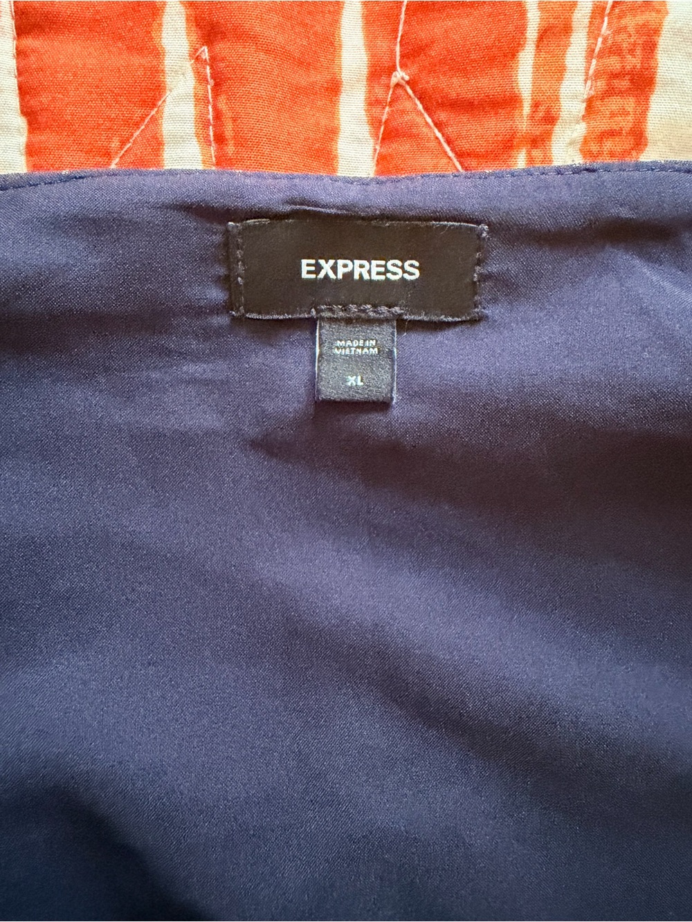 Express Navy Pinstripe Vest and Wide-Leg Pantsuit - Picture 9 of 9